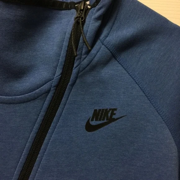 Nike Blue Asymmetrical Zip Jacket - Picture 3 of 6
